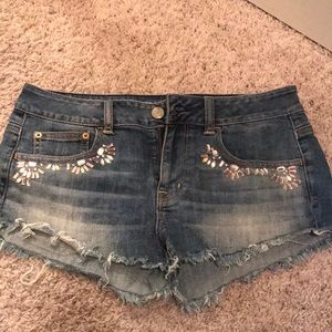 AE Jeweled Denim Shorts - Sz 8